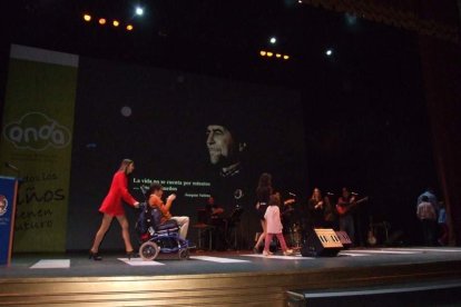 El Maestro Padilla se ha llenado de solidaridad en una gala que ha contado con la actuación de cantantes y músicos almerienses . Fotos: JA