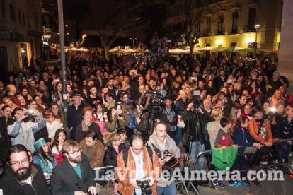 Lectura del Pregón del Carnaval de Almería a cargo de Juan Antonio Barrios. Fotos: Fran Muñoz.