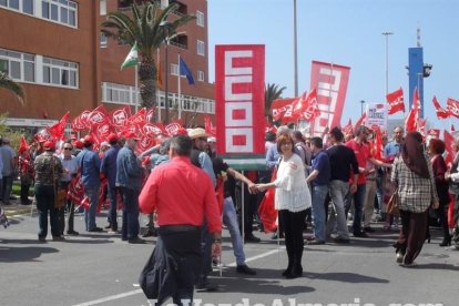 Celebración en Almería del Día Internacional del Trabajo.