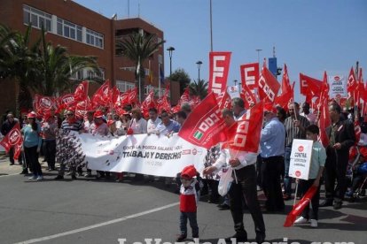 Celebración en Almería del Día Internacional del Trabajo.