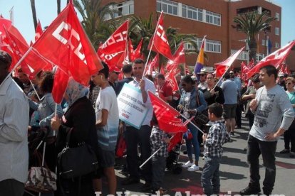 Celebración en Almería del Día Internacional del Trabajo.