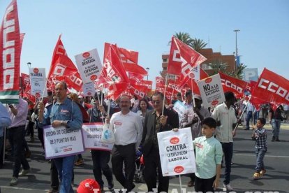 Celebración en Almería del Día Internacional del Trabajo.