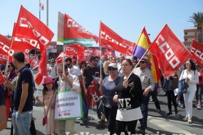 Celebración en Almería del Día Internacional del Trabajo.