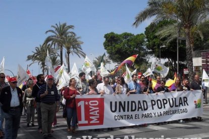 Celebración en Almería del Día Internacional del Trabajo.