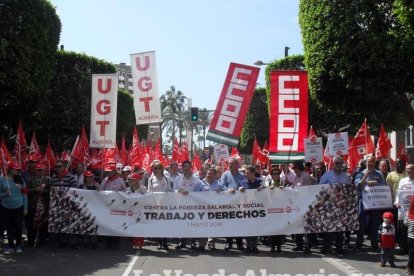 Celebración en Almería del Día Internacional del Trabajo.