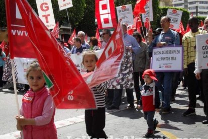 Celebración en Almería del Día Internacional del Trabajo.