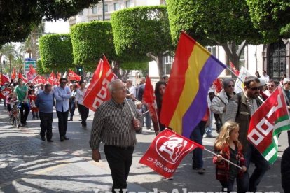 Celebración en Almería del Día Internacional del Trabajo.