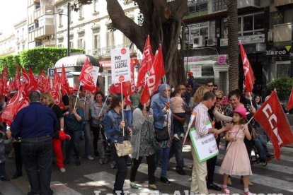 Celebración en Almería del Día Internacional del Trabajo.
