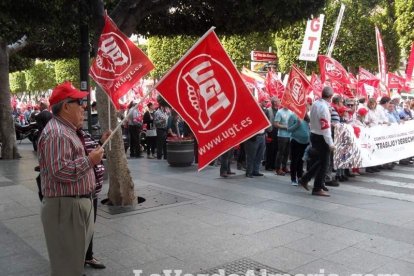 Celebración en Almería del Día Internacional del Trabajo.