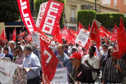 Celebración en Almería del Día Internacional del Trabajo.