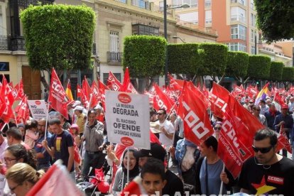 Celebración en Almería del Día Internacional del Trabajo.