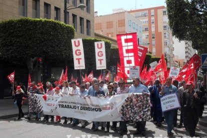 Celebración en Almería del Día Internacional del Trabajo.