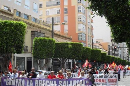 Celebración en Almería del Día Internacional del Trabajo.