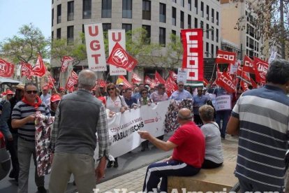 Celebración en Almería del Día Internacional del Trabajo.