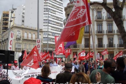 Celebración en Almería del Día Internacional del Trabajo.