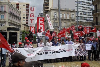 Celebración en Almería del Día Internacional del Trabajo.