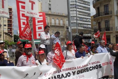 Celebración en Almería del Día Internacional del Trabajo.