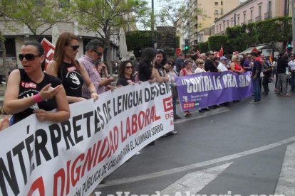 Celebración en Almería del Día Internacional del Trabajo.