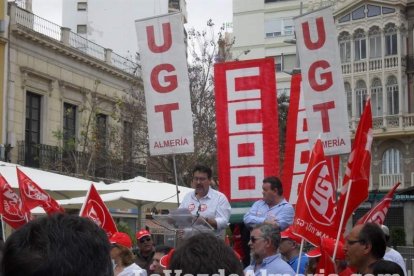 Celebración en Almería del Día Internacional del Trabajo.