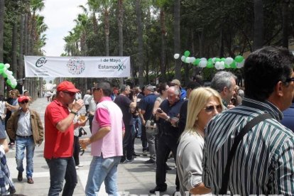 Celebración en Almería del Día Internacional del Trabajo.