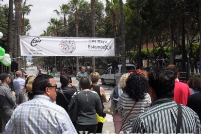 Celebración en Almería del Día Internacional del Trabajo.