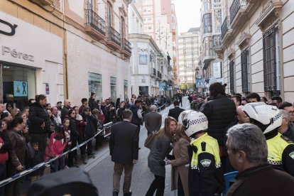 Capilla ardiente del pequeño Gabriel Cruz Ramírez instalada en la Diputación de Almería.