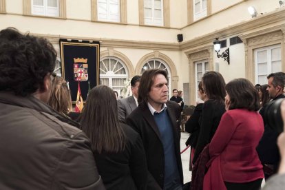 Capilla ardiente del pequeño Gabriel Cruz Ramírez instalada en la Diputación de Almería.
