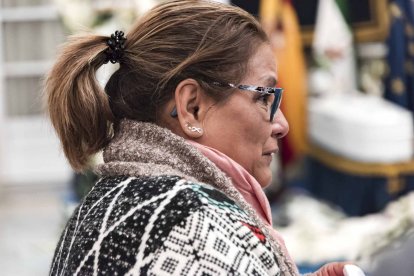 Capilla ardiente del pequeño Gabriel Cruz Ramírez instalada en la Diputación de Almería.