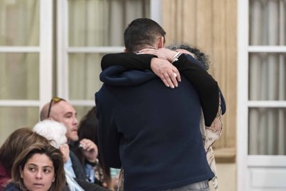 Capilla ardiente del pequeño Gabriel Cruz Ramírez instalada en la Diputación de Almería.
