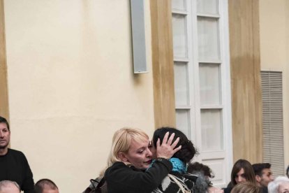 Capilla ardiente del pequeño Gabriel Cruz Ramírez instalada en la Diputación de Almería.