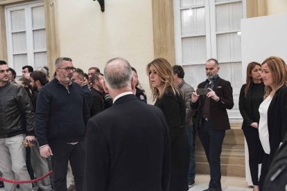 Capilla ardiente del pequeño Gabriel Cruz Ramírez instalada en la Diputación de Almería.