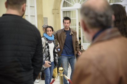 Capilla ardiente del pequeño Gabriel Cruz Ramírez instalada en la Diputación de Almería.