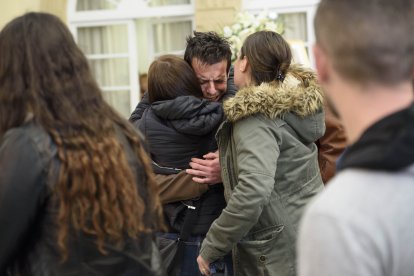 Capilla ardiente del pequeño Gabriel Cruz Ramírez instalada en la Diputación de Almería.