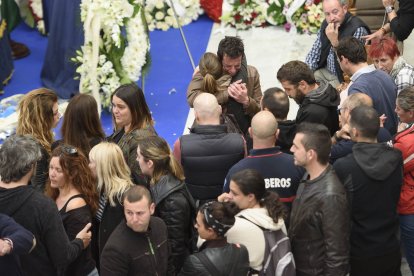 Capilla ardiente del pequeño Gabriel Cruz Ramírez instalada en la Diputación de Almería.
