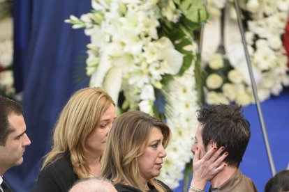 Capilla ardiente del pequeño Gabriel Cruz Ramírez instalada en la Diputación de Almería.