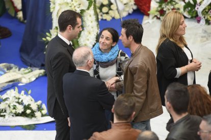 Capilla ardiente del pequeño Gabriel Cruz Ramírez instalada en la Diputación de Almería.
