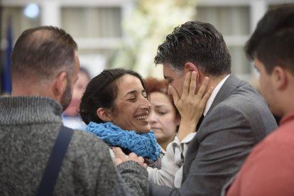Capilla ardiente del pequeño Gabriel Cruz Ramírez instalada en la Diputación de Almería.