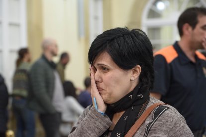 Capilla ardiente del pequeño Gabriel Cruz Ramírez instalada en la Diputación de Almería.