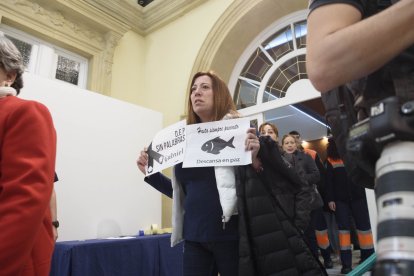 Capilla ardiente del pequeño Gabriel Cruz Ramírez instalada en la Diputación de Almería.