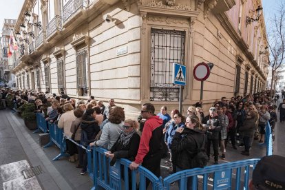 Capilla ardiente del pequeño Gabriel Cruz Ramírez instalada en la Diputación de Almería.
