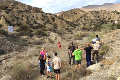 Uno de los grupos durante la tirada del sábado.