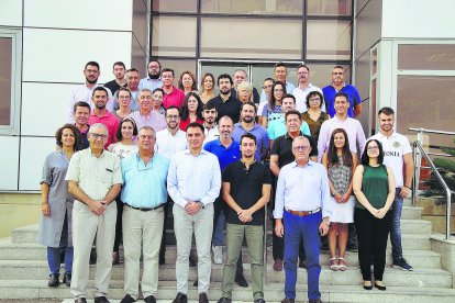SOTRAFA. Directivos juntos a personal de Coordinación, Comercial Exportación, Comercial Nacional, departamento de Administración, de Control de Calidad y Laboratorio, personal de Expediciones y Logística...