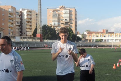Leonel es feliz entrenando.