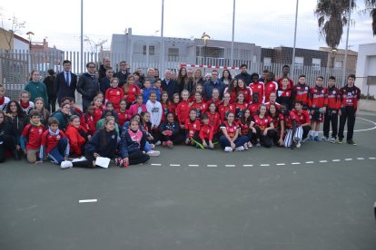 Deportistas roqueteros en un acto especial.