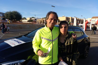 Juanjo Fernádez, gerente de Saveres, con su hija.