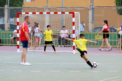 Lanzamiento a portería.
