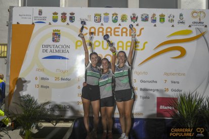 El podio de las chicas.