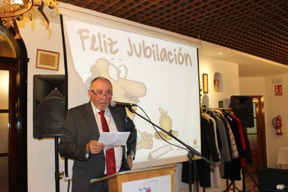 Un momento de la intervención del homenajeado que se mostró muy agradecido y emocionado.