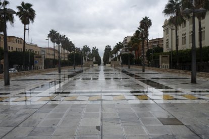 Imagen de este martes de la Rambla de Almería.