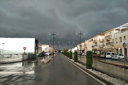 El cielo totalmente cubierto, este miércoles, en Vera.